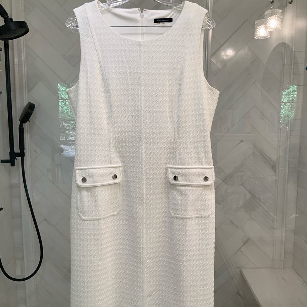 Tommy Hilfiger Elegant White Midi Dress